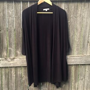 Black open front sweater size 2X